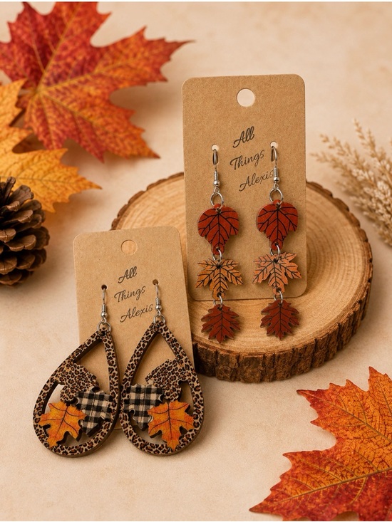 Jewelry - Fall Themed Earrings x 2